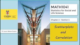 MATH1041 Ch 2 Sec 4 Scatterplots and Correlation