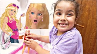 ZEYNEP BARBİE SİNİ YIKIYOR 용암 탈출놀이 서은이의 방탈출하기 과 일 쿠션 파란천 놀이Making Pringles with elsa and Hulk