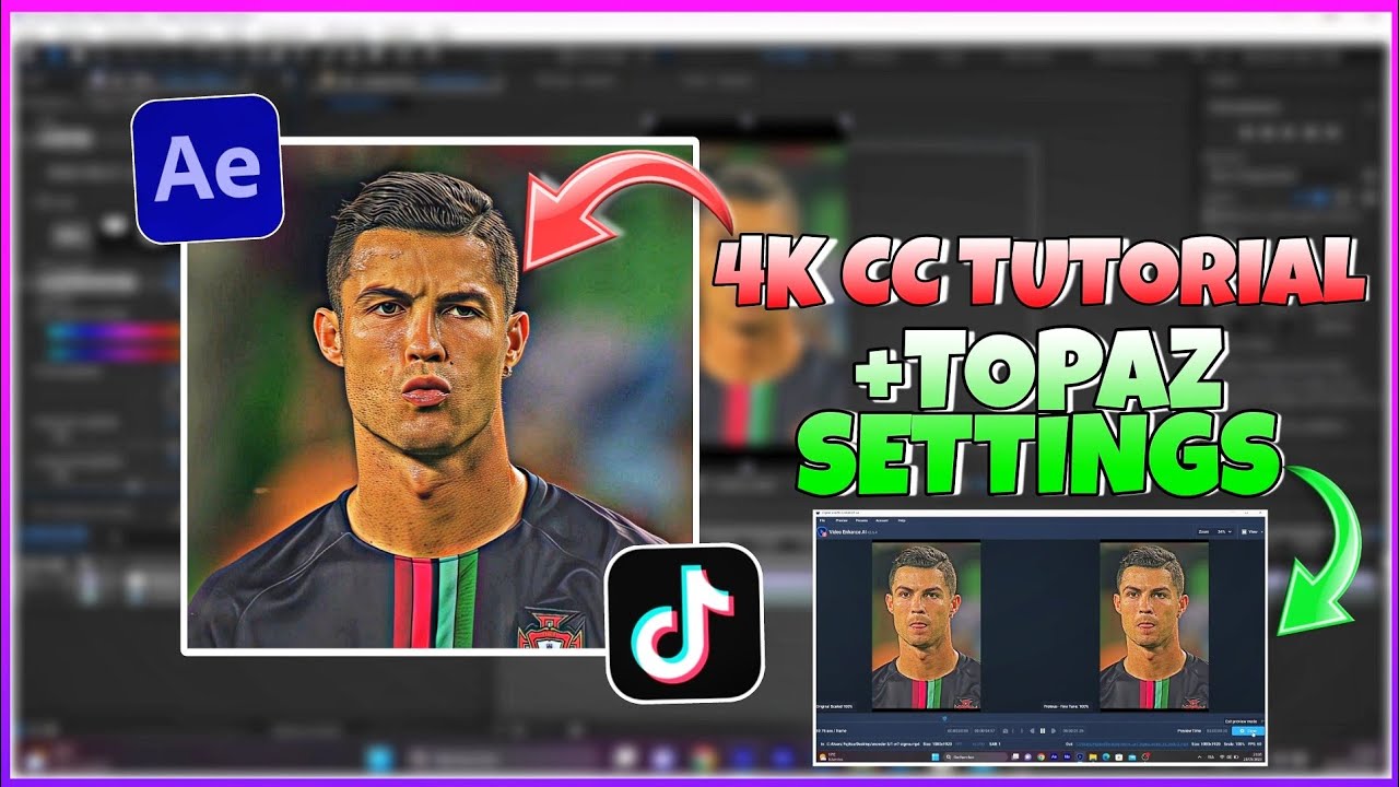 How To Get 4k Football CC ! After Effects Tutorial + Topaz Settings ...