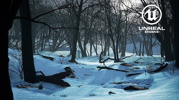 Mysterious winter forest | Unreal Engine 5