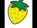 How to draw strawberry🍓in yellow color#easydrawing#if you like video and subscribe my youtubechannel