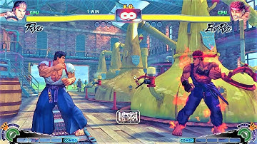 RYU VS EVİL RYU | CPU VS CPU Ultra Street Fighter IV  (Hardest AI)