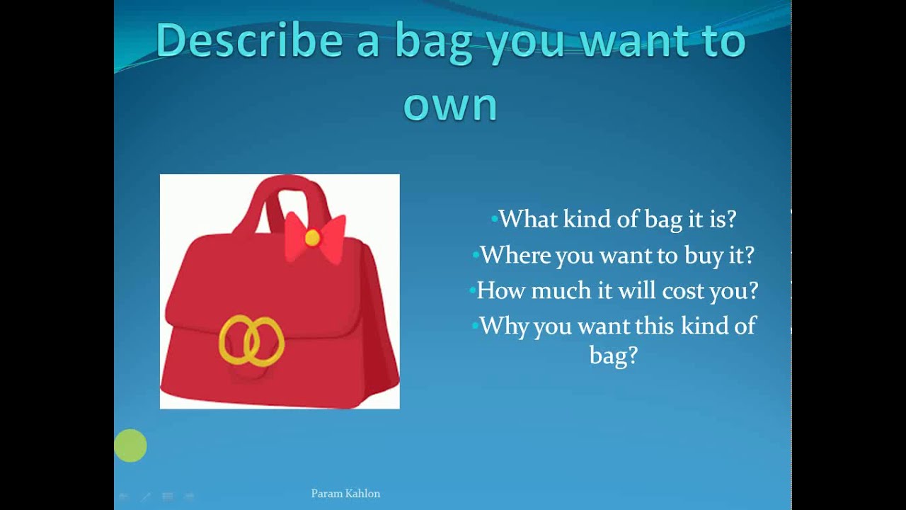 Describe a bag you want to own - YouTube