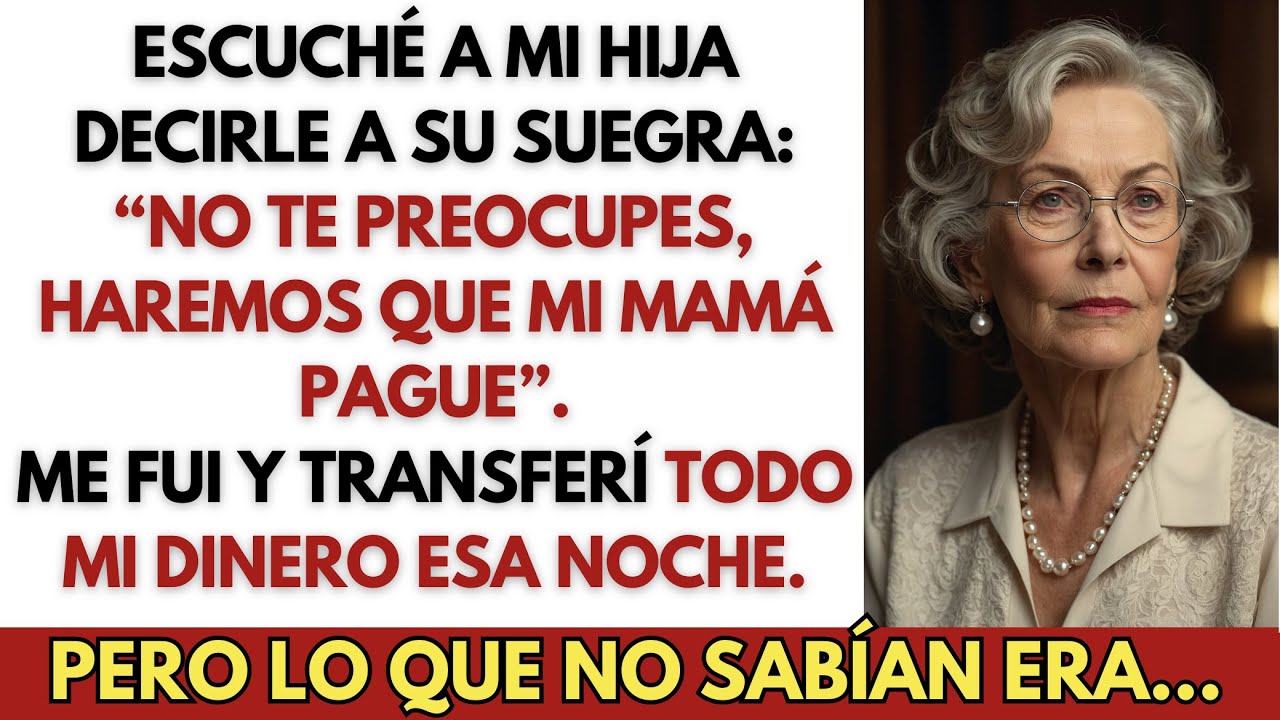 Mi Hija Le Dijo a Su Suegra: 'No Te Preocupes, Haremos que Mi Mamá Pague Todo'. Así que tomé todo.