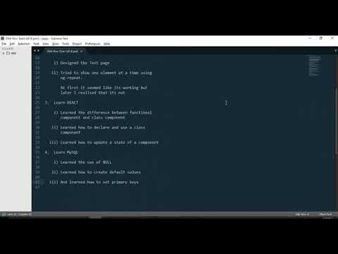 Node React SQL - 5th Nov. tasks