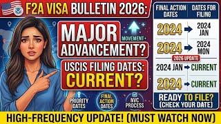 F2A Visa Bulletin Update 2026: Priority Date Movement & USCIS Filing Dates⁠