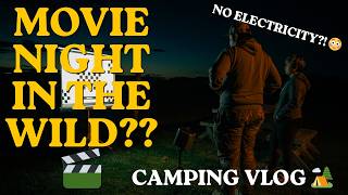 No Electricity Camping… But We Had a Projector 🎬😳 | Camping Vlog