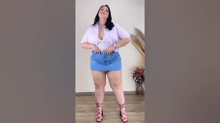 Denim midi skirt haul #plussizefashion #fashion #curvy