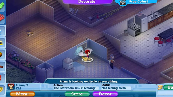 The bathroom sink is leaking! - Virtual Families 2