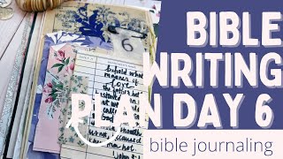 day SIX Bible writing plan | travelers notebook style | junk journal | bible journaling
