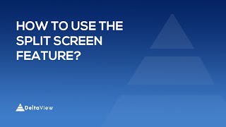 Steps To Use The Split Screen Feature Deltaview