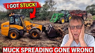I Got My JCB TM280S STUCK Whilst Muck Spreading...