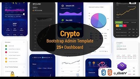 Bitcoin CryptoCurrency Bootstrap Admin Template with Light RTL Theme