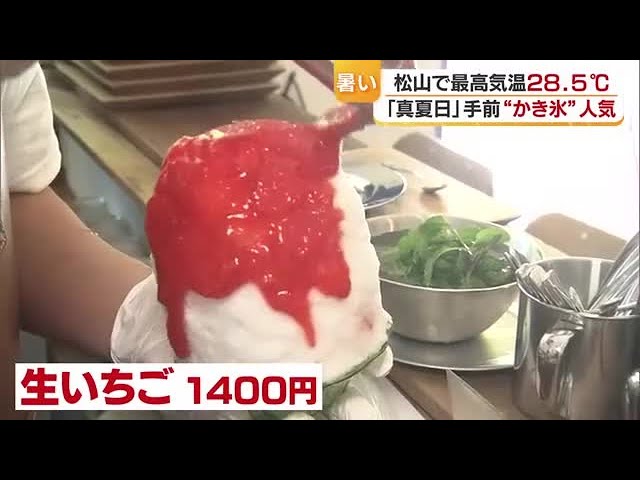 Matsuyama experiences a near-summer temperature of 28.5 degrees