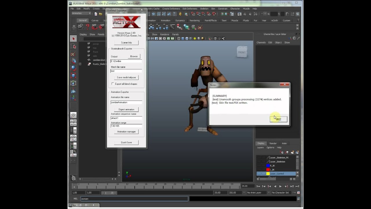 Bake model and export it to UDK from Maya - YouTube