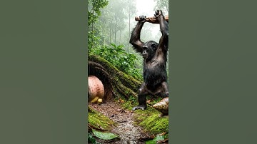 🦍 SHOCKING RESCUE: UNBELIEVABLE Ape Saves Prey From GIANT Snake! #chimpanzee #snake #vfx #ultimate