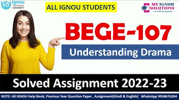 IGNOU BEGE-107 ASSIGNMENT 2022-23 | IGNOU SOLVED ASSIGNMENT 2022-23