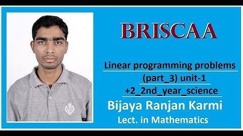 PART 3 Linear programming problems  unit 1  +2 2nd year science chse Odisha in Odia.