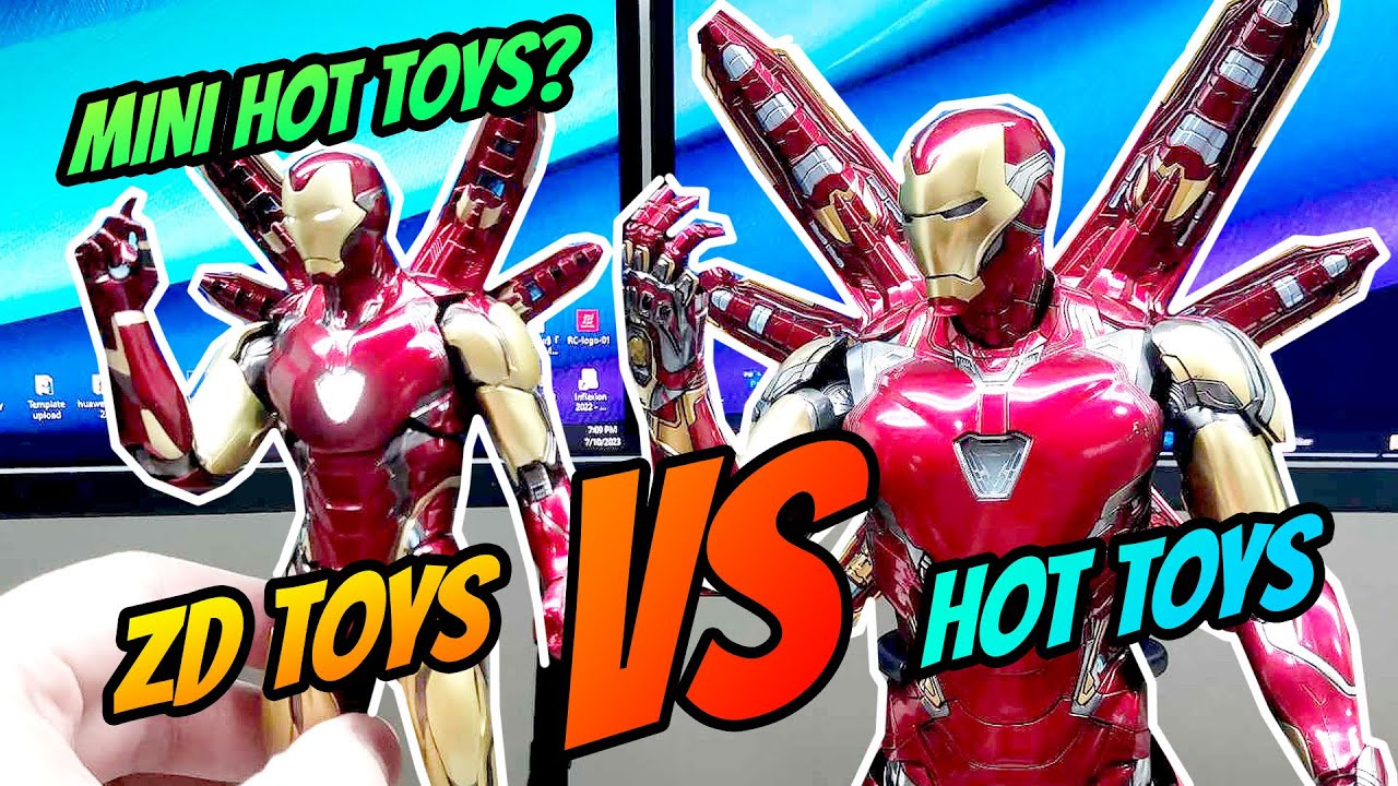 Hot Toys vs ZD Toys. Iron Man mark 85 action figure comparison. Marvel Avengers Endgame.