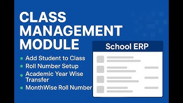 Class Management Module | Add Students, Roll No Setup & Academic Transfer | School ERP Demo