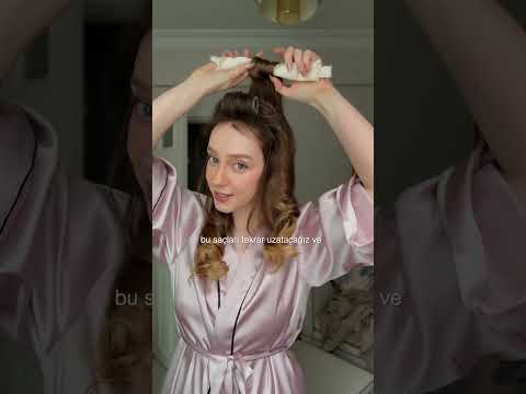 Saç sosisi ile şekillendirme🤍 #saçbakım