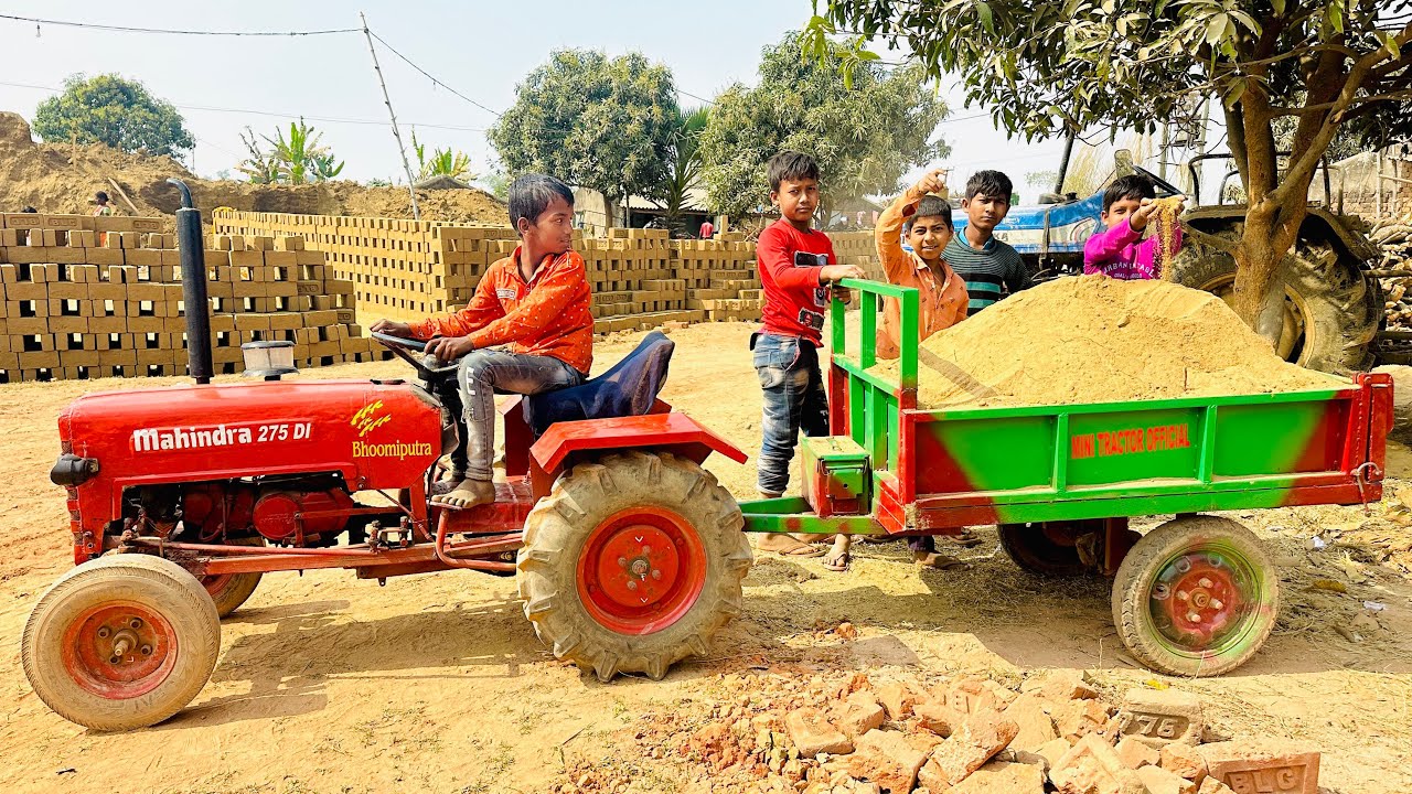 We Brought Over Load Sand On The Mini Mahindra Tractor | Mini Tractor