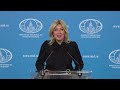 Russian MFA Spokeswoman Maria Zakharova briefing, Moscow, February 26, 2026