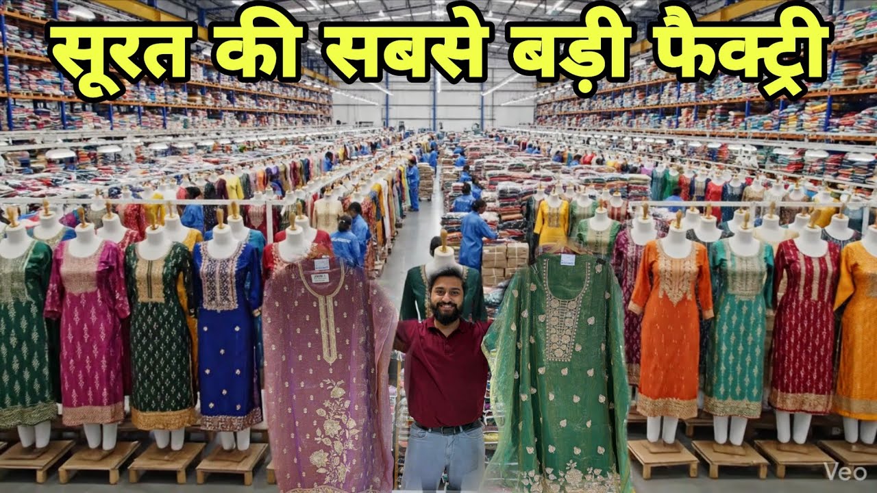1000 रुपए वाली सूट मात्र 160 रुपए से वर्क सूट | Ladies suit factory in surat 