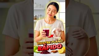 La BEBIDA SECRETA que te da un VIENTRE PLANO y BAJA de PESO en 3 DÍAS 🍎#shorts #remedioscaseros