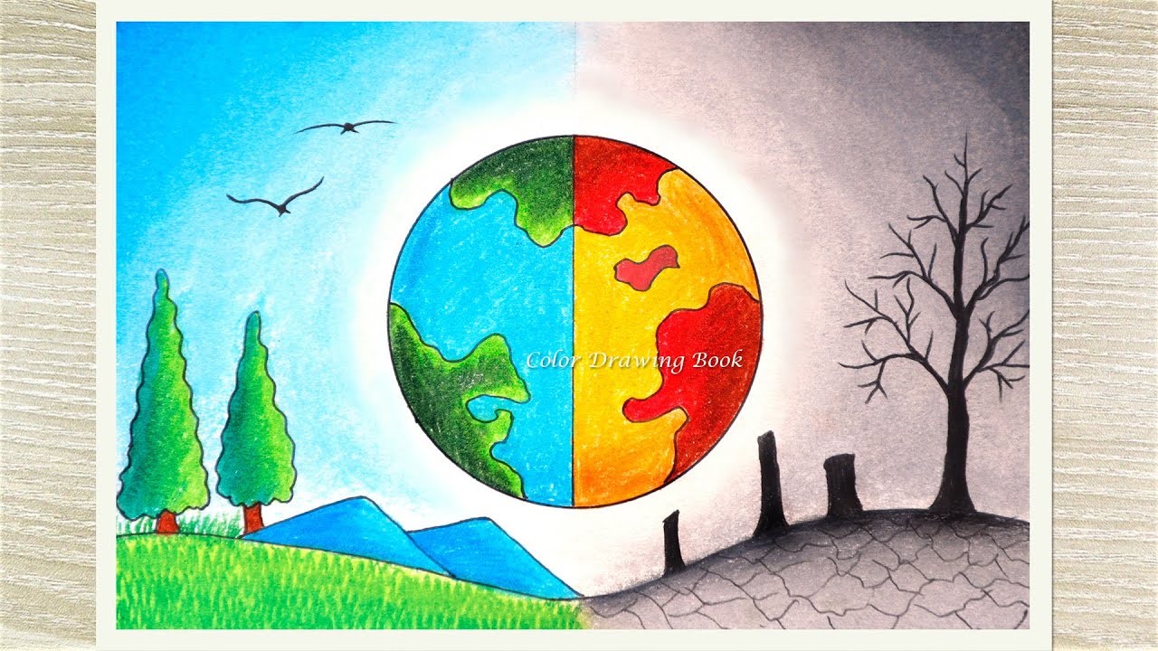 Save environment save nature poster chart drawing for competition (very  easy) step by step - YouTube