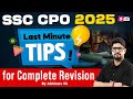 SSC CPO 2025 Strategy | SSC CPO Last Days Strategy 2025 | SSC CPO Exam Hall Tips by Abhinav Sir