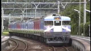 【415-800】貴重な415系800番台×9連の落成回送 七尾線 1991年