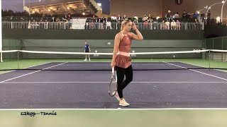 Paula Badosa (w/ Roberto Bautista Agut) - Court Level Practice [IW 2022]