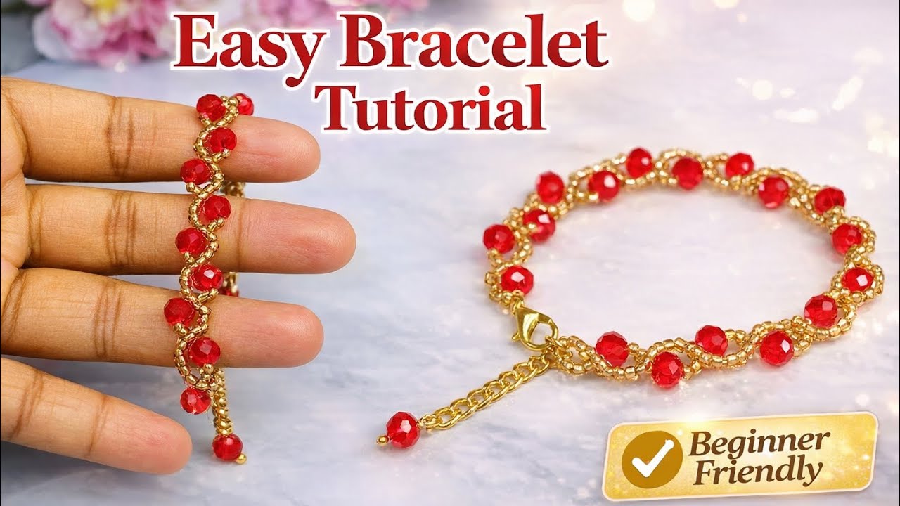 Easy Beaded Bracelet Tutorial | Step by Step for Beginners - YouTube