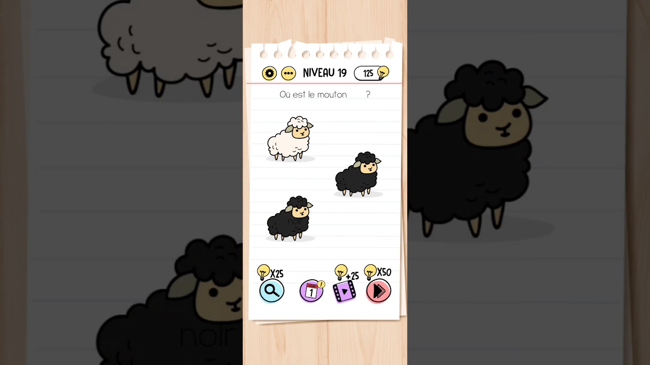 Ou Est Le Mouton Noir Brain Test