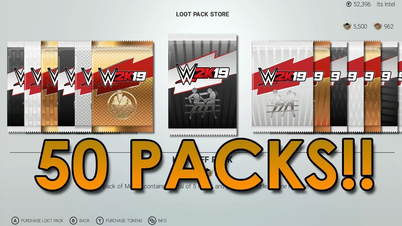 Opening 50 LOOT PACKS - WWE 2K19