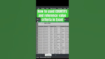MS Excel - How to use COUNTIFS to count values with referenced value criteria [Need 2 Know] #excel