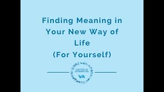 United in Strengths: Personal Sense of Meaning, April 27th, 2020