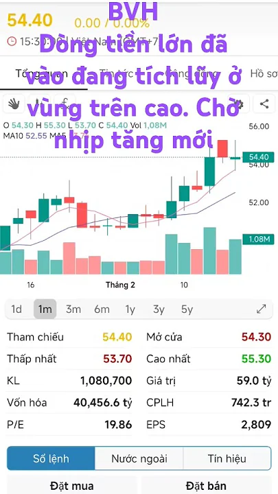 BVH dòng tiền lớn đã vào, chờ nhịp tăng mới