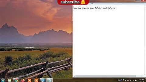 How to create "con" folder and Delete