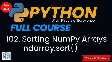 NumPy Sorting Array in Python | ndarray.sort function | NumPy Sort Array