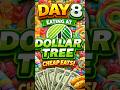 Day Eating Only At Dollar Tree #shorts #food #snacks #viral #foodie