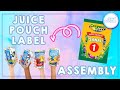 How to assemble a juice pouch label | Custom Party Favors
