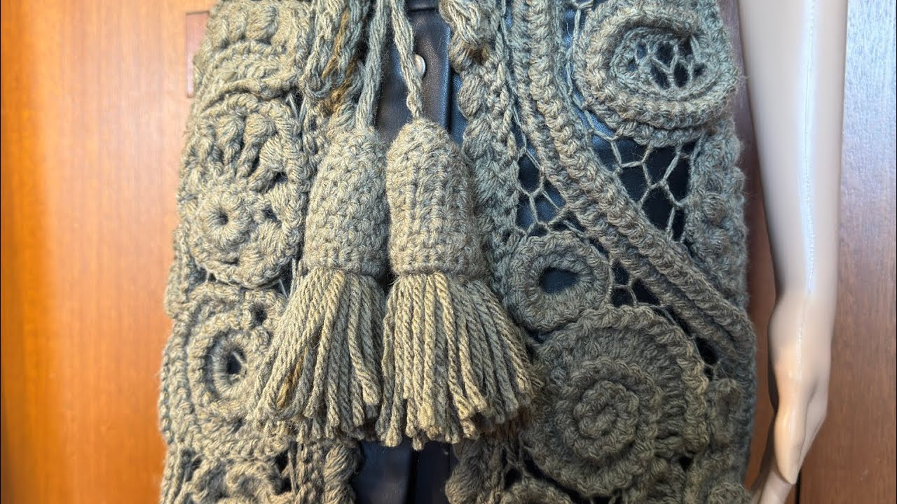 Irish coat part 9 make belt for the coat بافت کمربند کت ایرلندی