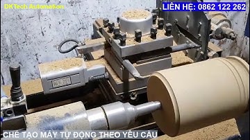 Máy tiện trụ cầu thang, tiện lộc bình, tiện đồ thờ: Sản phẩm đầu tay của một anh U50! Thật đơn giản!
