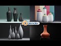 Blender - 3D Bottle Design 100% Procedural + Shading and Lighting