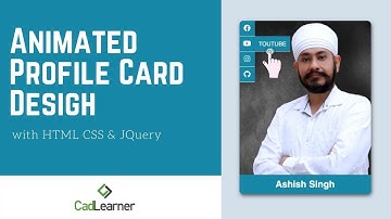 Animated Profile Card Design with HTML and CSS