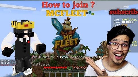 How to join MCFLEET || gamerfleet server || @GamerFleet @SrishtiPlayz @McFleetDotNet