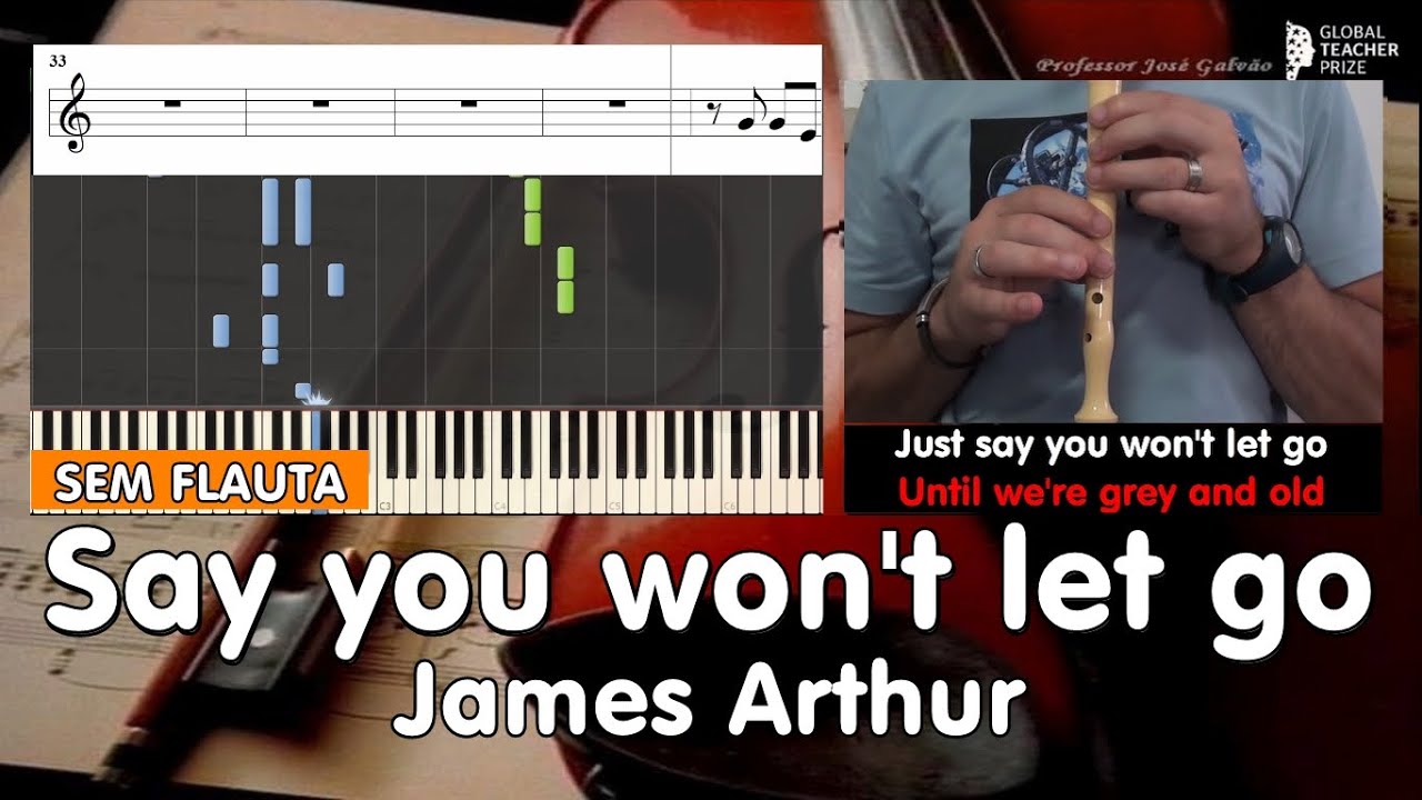 Say You Won't Let Go James Arthur Lyrics Tutorial Notas
