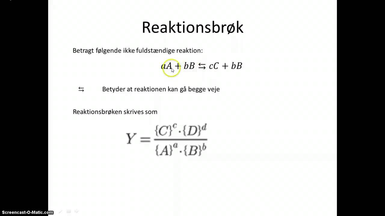 Aktivitet - kemisk ligevægt